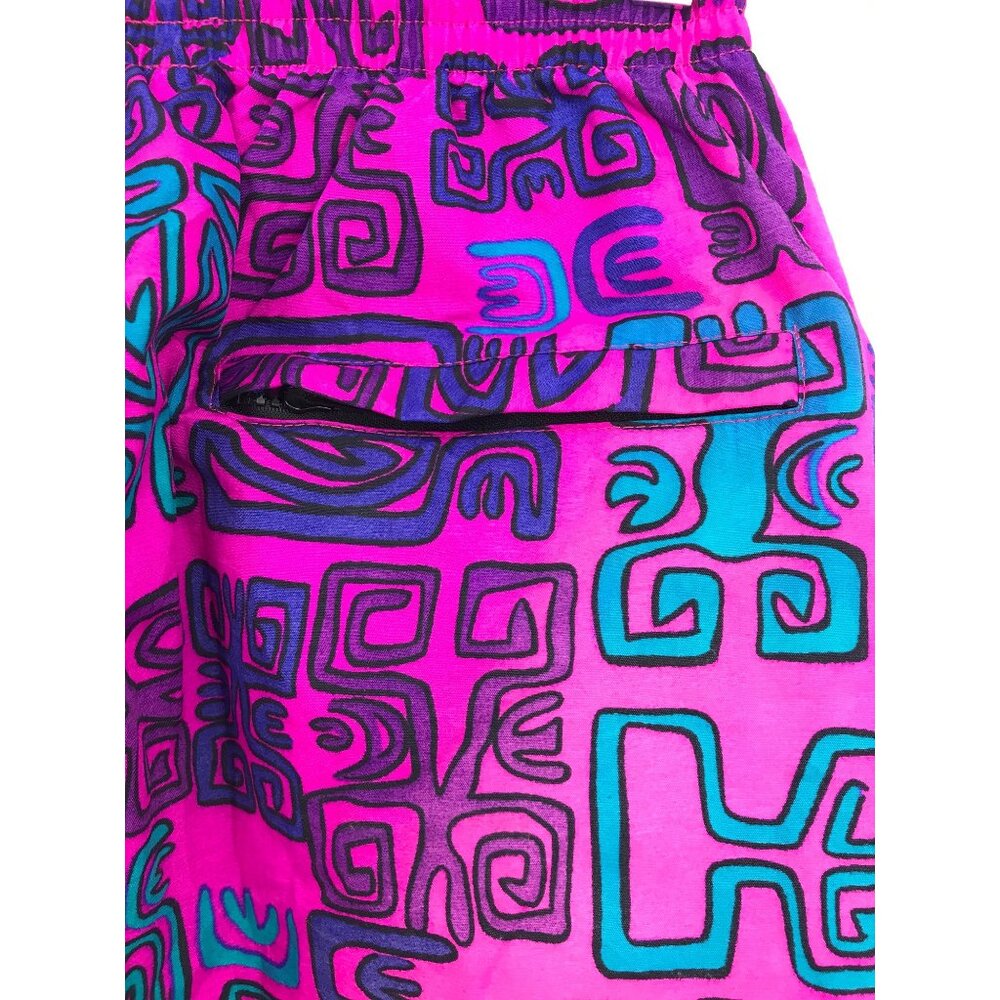 White Sierra Vintage 90's Y2K Tribal Windbreaker Jogger Pant Pink Purple Small - Picture 4 of 10
